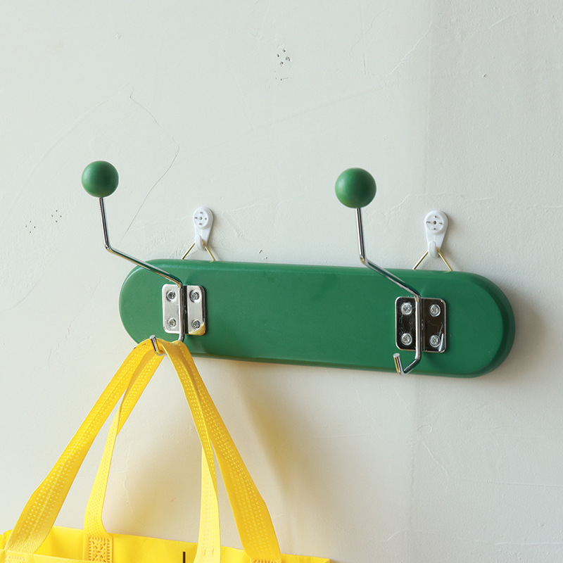 Vintage Korean Coat and Cap Hook Decoration  Clothing Store Dessert Solid Wood Ins Iron hook