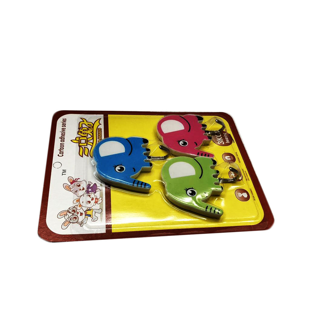 5. English paper card foreign trade cartoon printing hook 3 installed cartoon iron hook strong hook wholesale rs-500169