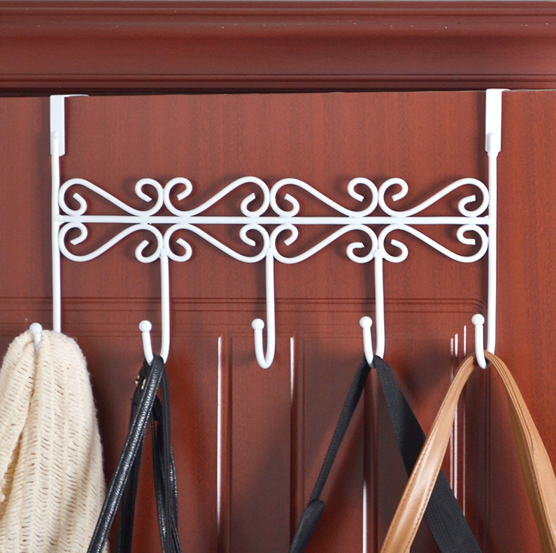 Cross-Border Amazon Hat-and-Coat Hook Doors and Windows Iron Hook Bathroom Nail Free Metal Coat Hook S-Shaped Door Rear Hook