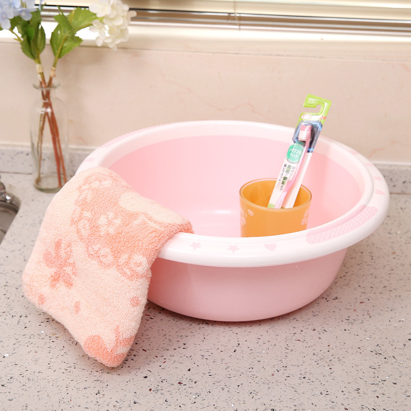 Factory direct sale household washbasin plastic basin baby basin student basin washbasin thickened baby basin wash vegetables wash feet basin