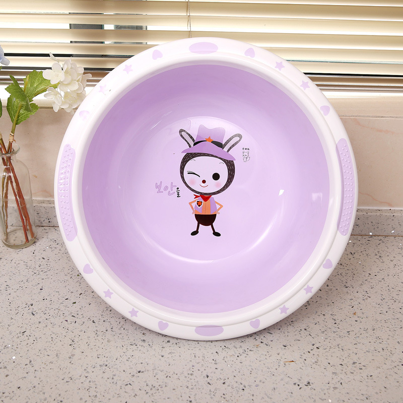 Factory direct sale household washbasin plastic basin baby basin student basin washbasin thickened baby basin wash vegetables wash feet basin