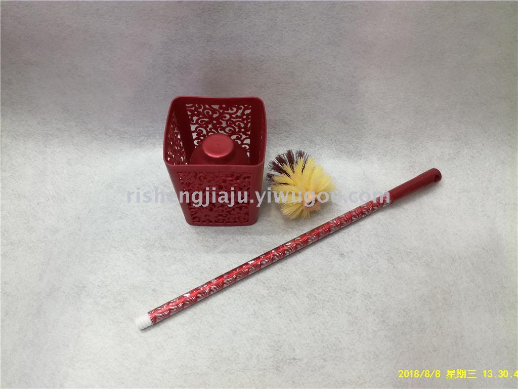 Stainless steel engraved rod square hollow base toilet brush set RS-3566 Stainless steel engraved rod square hollow base toilet brush set RS-3566
