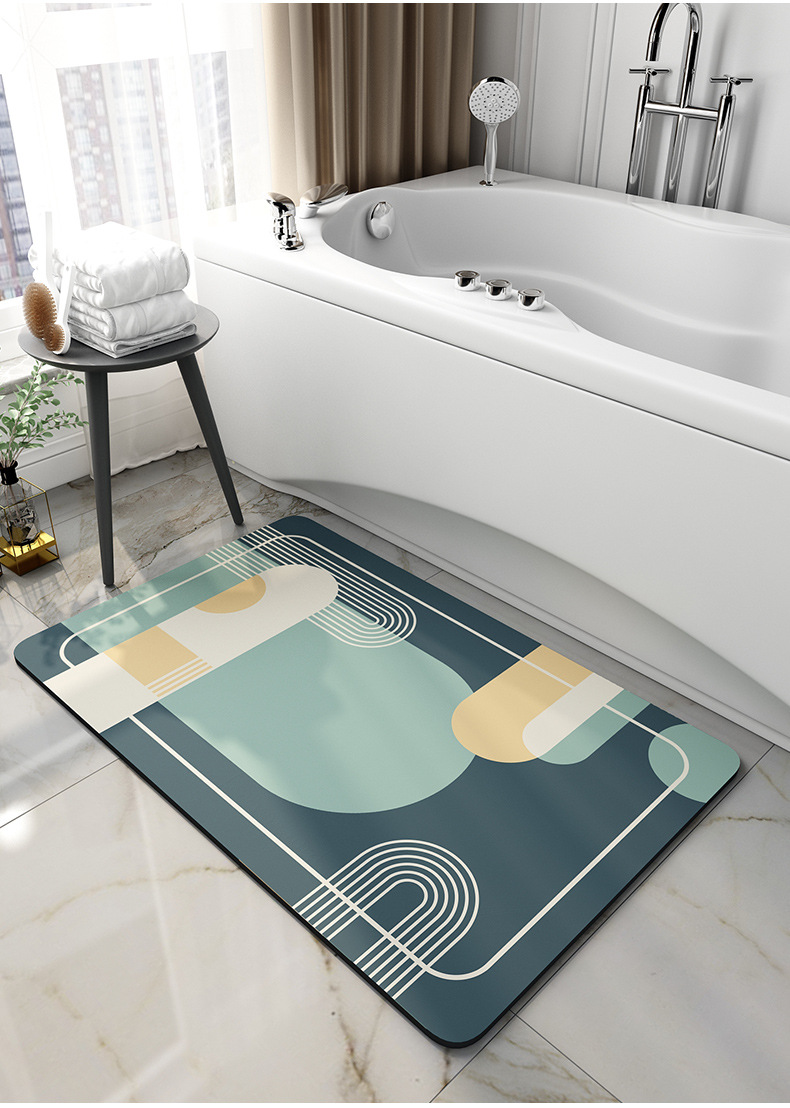 Household Toilet Floor Mat Bathroom Water-Absorbing Non-Slip Mat Toilet Door Quick-Drying Foot Mat Bedroom Entrance Carpet Mat Household Toilet Floor Mat Bathroom Water-Absorbing Non-Slip Mat Toilet Door Quick-Drying Foot Mat Bedroom Entrance Carpet Mat
