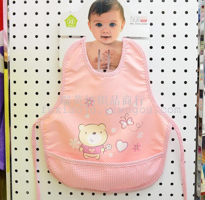 Baby Bib Bib Apron dress waterproof cotton anti summer baby children's cartoon lace gown