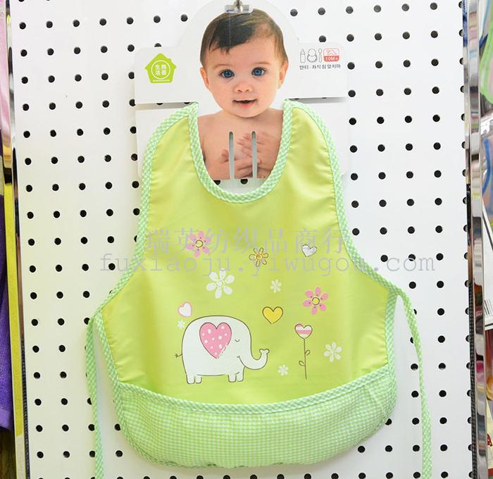 Baby Bib Bib Apron dress waterproof cotton anti summer baby children's cartoon lace gown