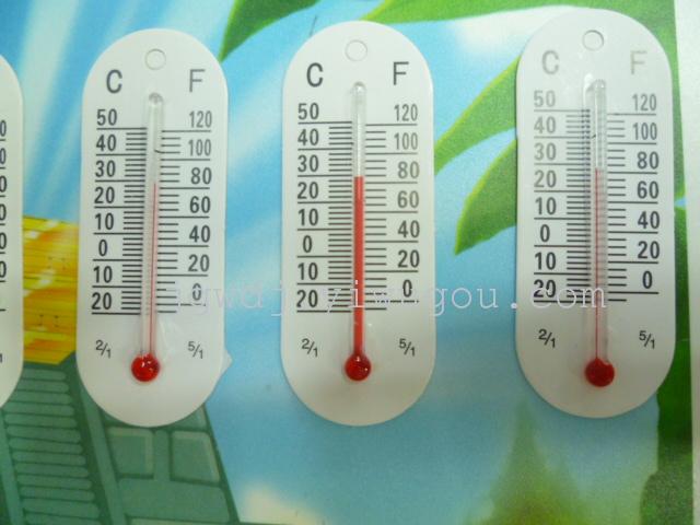 Indoor and outdoor accessories thermometer glass thermometer 5.5*2.1 cardboard cartoon high accuracy