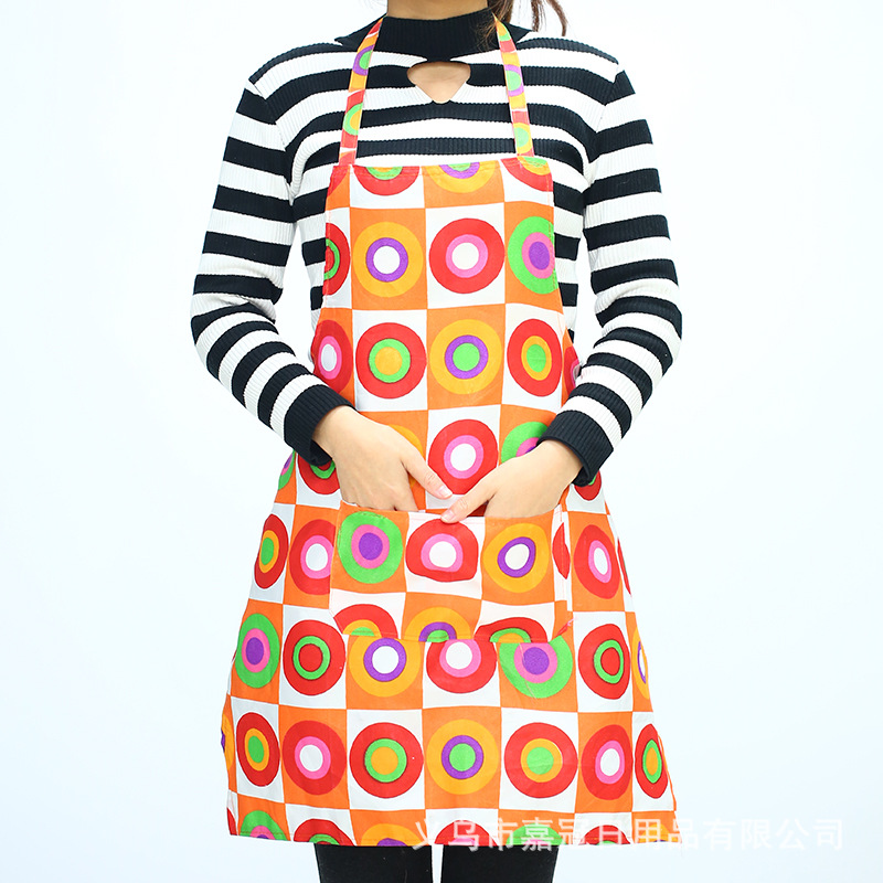 Korean version of canvas printed apron simple and easy lady canvas household apron customized logo wholesale. Korean version of canvas printed apron simple and easy lady canvas household apron customized logo wholesale.