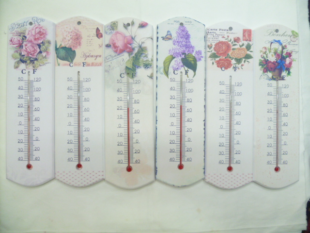 Wooden thermometer indoor outdoor thermometer thermometer cartoon paint thermometer