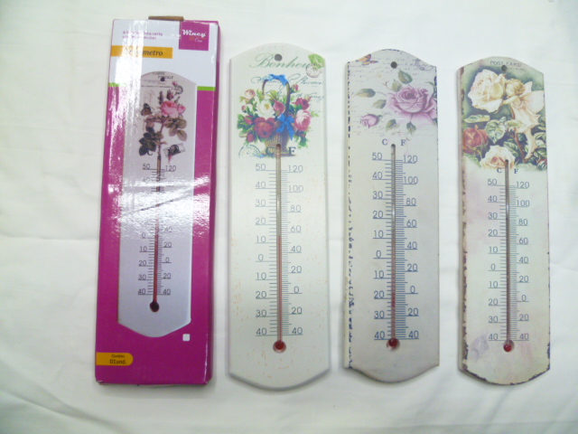 Wooden thermometer indoor outdoor thermometer thermometer cartoon paint thermometer
