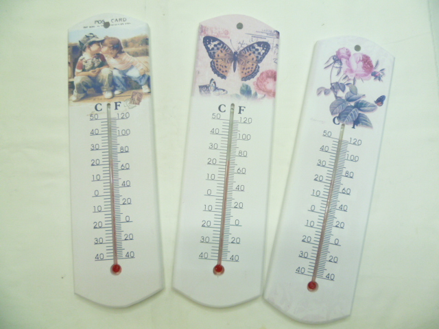 Wooden thermometer indoor outdoor thermometer thermometer cartoon paint thermometer