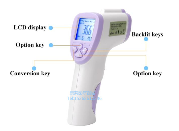 Infrared Thermometer Forehead Temperature Measuring Instrument