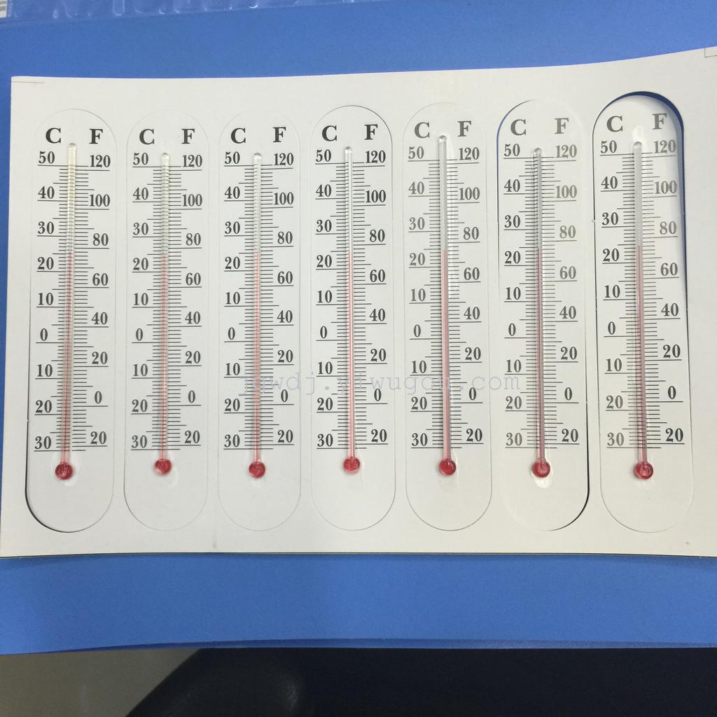 Manufacturers provide wholesale paper glass thermometer thermometer Mini stickers small semicircle