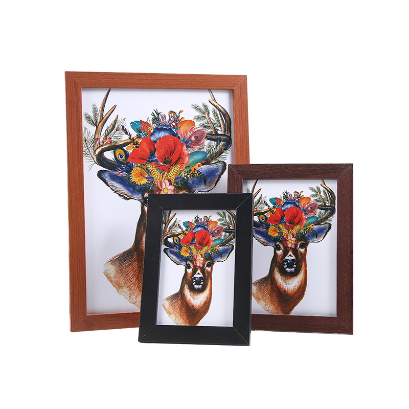 Wooden Photo Frame A4 Honor Certificate Frame Picture Frame Wooden Business License Frame Manufacturer Creative Table Setting Wall Hanging Wholesale
