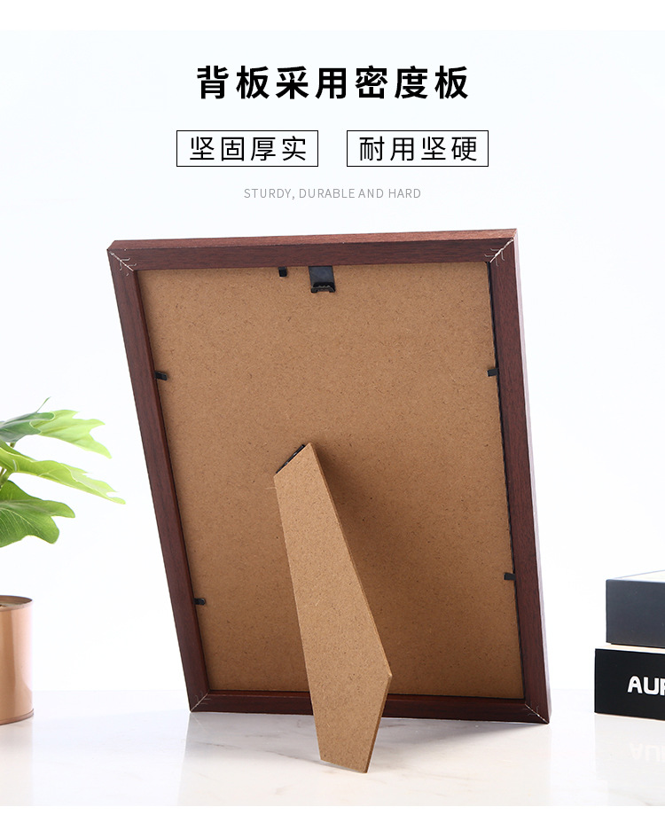 Wooden Photo Frame A4 Honor Certificate Frame Picture Frame Wooden Business License Frame Manufacturer Creative Table Setting Wall Hanging Wholesale
