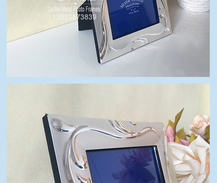 High - grade European metal frame silver photo frame home furnishing jewelry holiday gift wedding photo frame. High - grade European metal frame silver photo frame home furnishing jewelry holiday gift wedding photo frame.