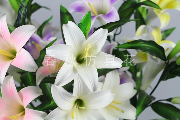 Simulation of five perfume Lily home decor artificial flower corsage