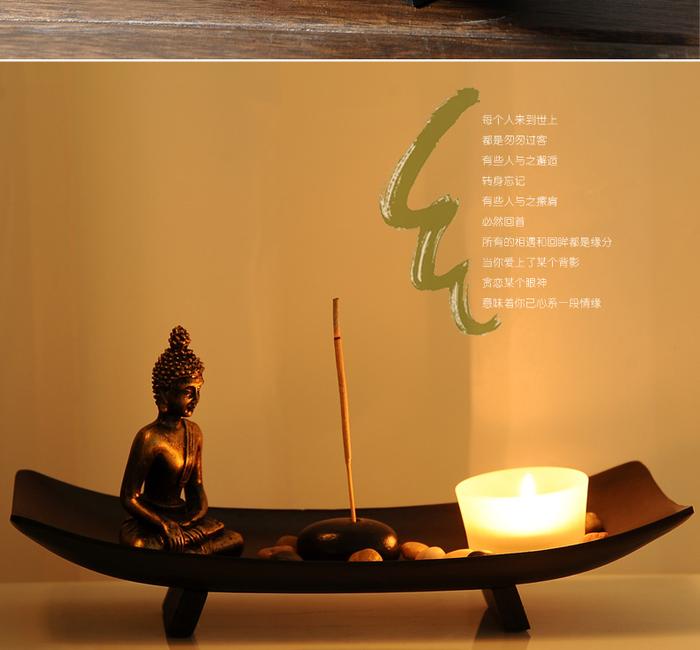Southeast Asia Thailand style Zen Buddha ornaments fragrant candle holder crafts home decor Club decoration craft Southeast Asia Thailand style Zen Buddha ornaments fragrant candle holder crafts home decor Club decoration craft
