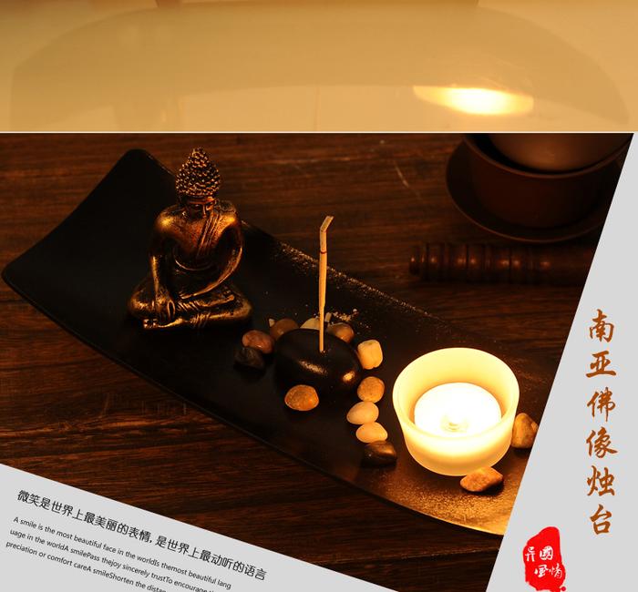 Southeast Asia Thailand style Zen Buddha ornaments fragrant candle holder crafts home decor Club decoration craft Southeast Asia Thailand style Zen Buddha ornaments fragrant candle holder crafts home decor Club decoration craft