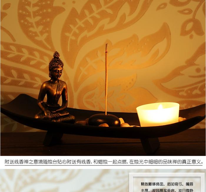 Southeast Asia Thailand style Zen Buddha ornaments fragrant candle holder crafts home decor Club decoration craft Southeast Asia Thailand style Zen Buddha ornaments fragrant candle holder crafts home decor Club decoration craft