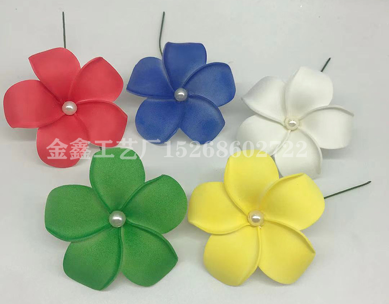 8cm Foam Hawaii Aritificial Flowers For Wedding Party Decoration Plumeria Flowers DIY Scrapbook Fake Flower Home Decor