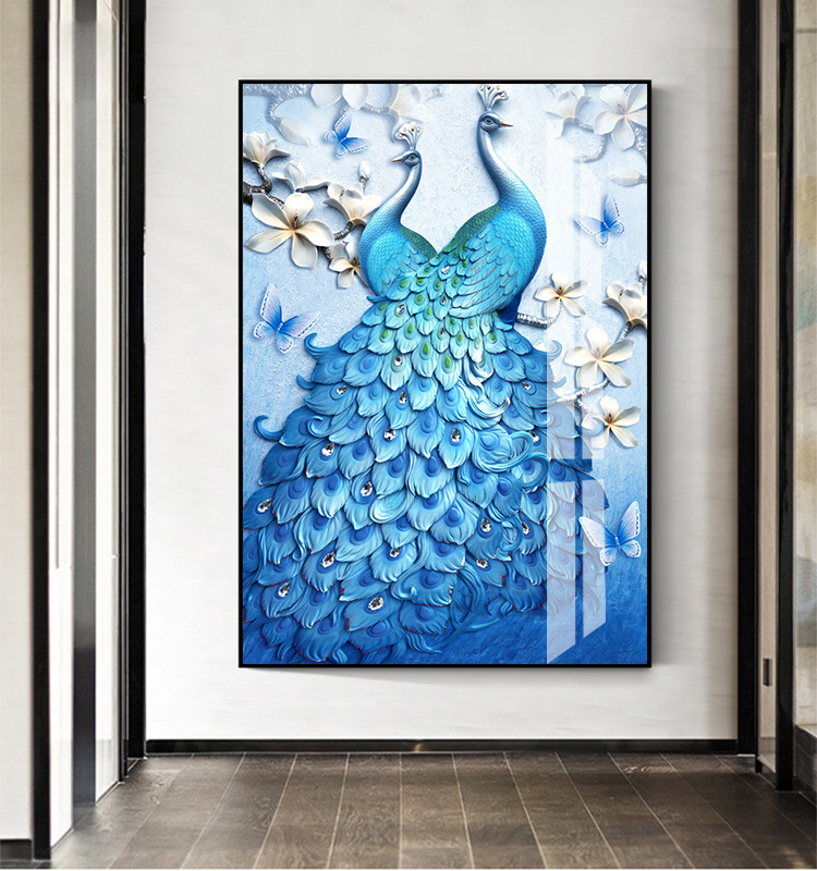 Factory directly export 4 Panel Auspicious meanings Elephant Canvas Painting design for home decor wall art