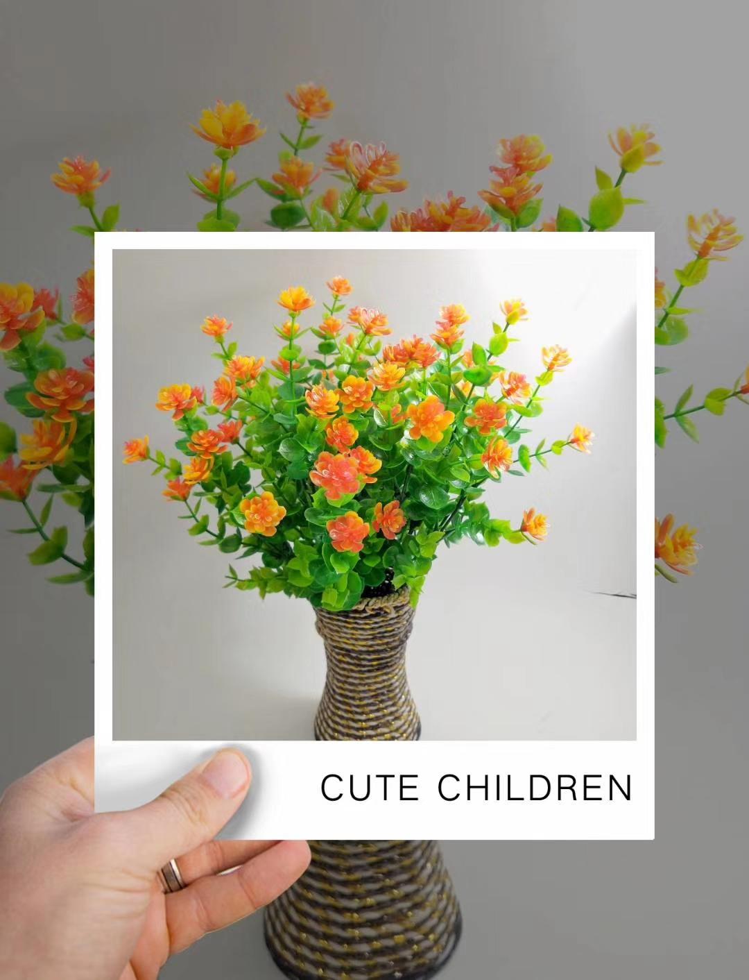 Cross-border hit simulated Eucalypsus rose simulated Eucalypsus fake Plastic foliated home decor