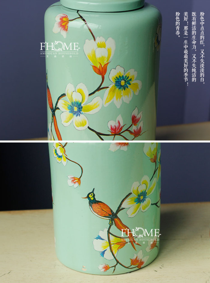 Ceramic decorative ornaments crafts upscale drapery home decor blue medium