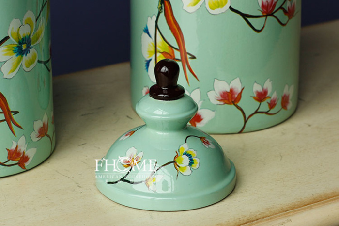Ceramic decorative ornaments crafts upscale drapery home decor blue medium
