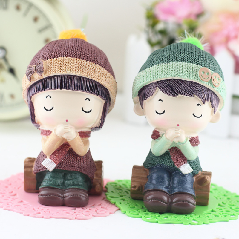 Creative Car Decoration Cute Doll inside the Car Decoration Car Gift Wishing Couple home decor 