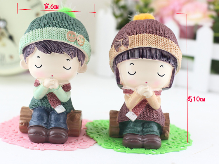 Creative Car Decoration Cute Doll inside the Car Decoration Car Gift Wishing Couple home decor 