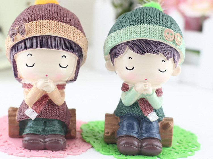 Creative Car Decoration Cute Doll inside the Car Decoration Car Gift Wishing Couple home decor 