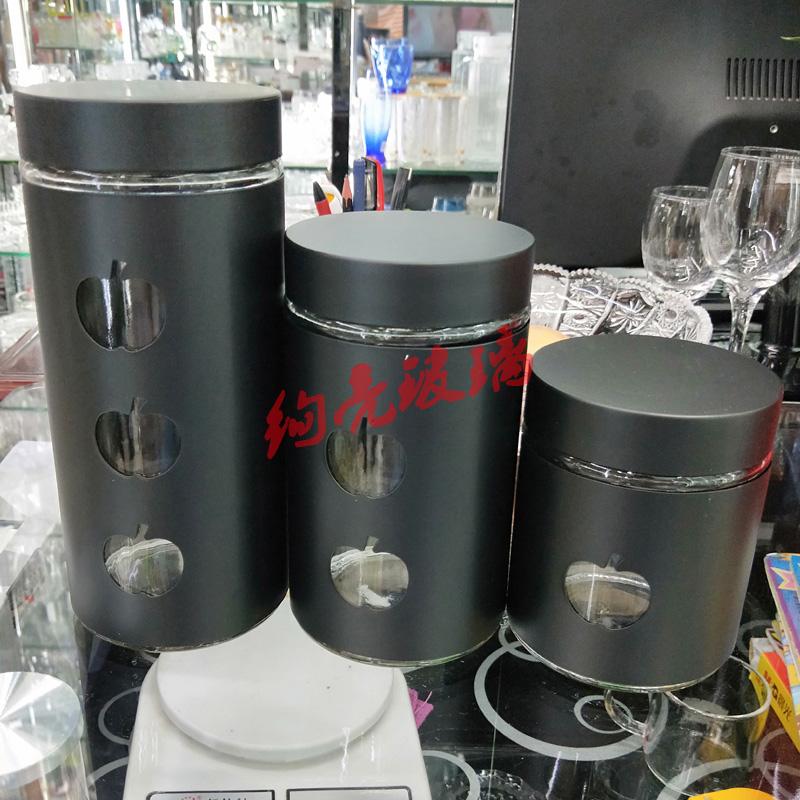 Glassware Glass Seasoning pot with cover  Glass pepper jar small seasoning bottle kitchen supplies