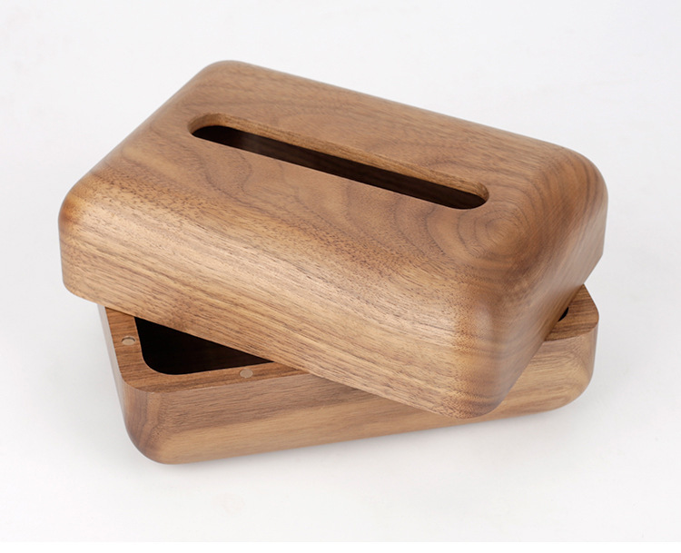 Nordic Solid Wood Crafts Creative Tissue Box Living Room Coffee Table Household Walnut Paper Extraction Box Wooden Nordic Solid Wood Crafts Creative Tissue Box Living Room Coffee Table Household Walnut Paper Extraction Box Wooden