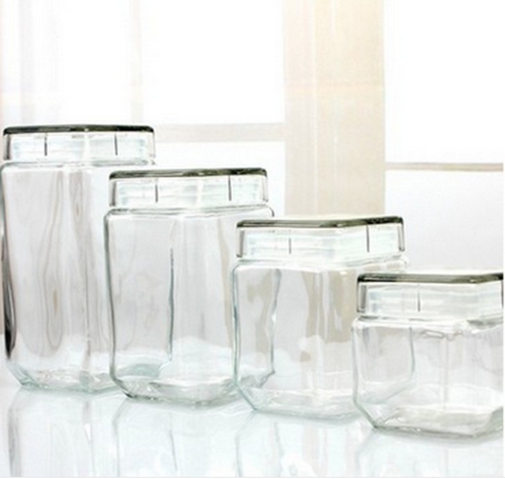 Square Transparent Glass Storage Jar Large Food Sealed Jar Seasoning Bottle Tea Jar Coffee Candy Jar Square Transparent Glass Storage Jar Large Food Sealed Jar Seasoning Bottle Tea Jar Coffee Candy Jar