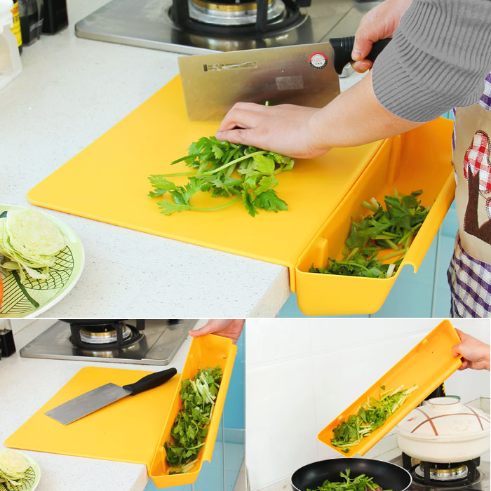 The kitchen chopping board of the kitchen chopping board can be split into two  