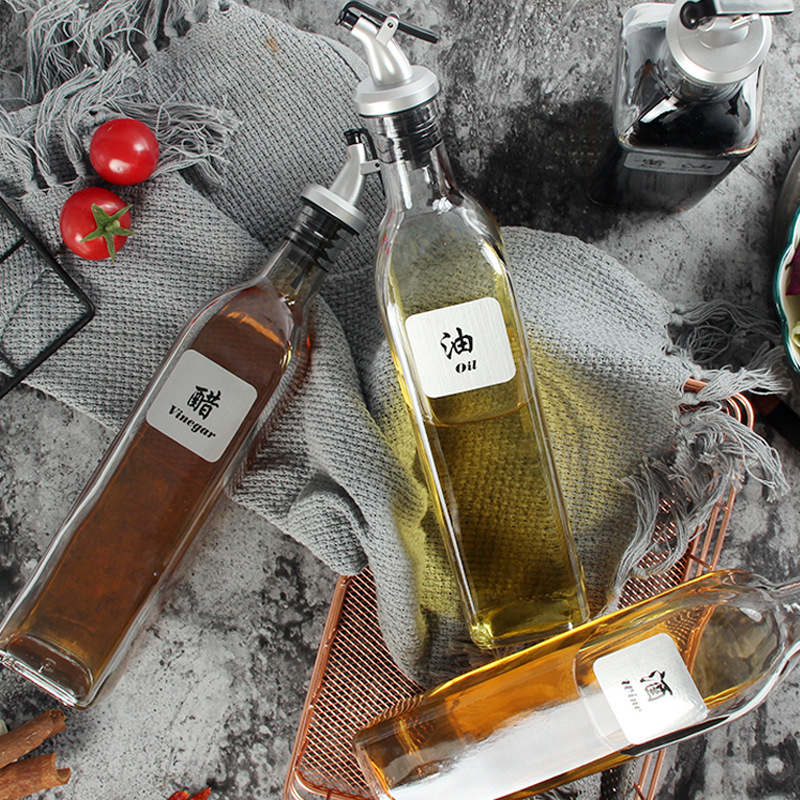 Oil Pot Glass Household Leak-Proof Large Seasoning Bottle Sauce Bottle Kitchen Supplies Oil Bottle Oil Tank Vinegar Pot