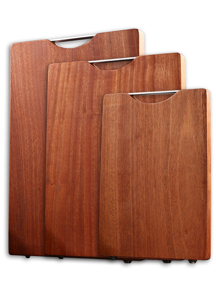 Solid Wood Ebony Whole Wood Household Antibacterial and Mildewproof Kitchen Chopping Board Vegetable Cutting Board Dual-Use Cutting Board