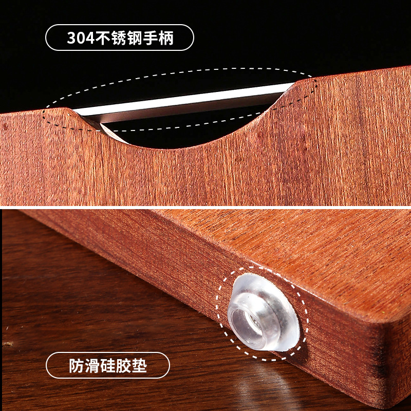 Solid Wood Ebony Whole Wood Household Antibacterial and Mildewproof Kitchen Chopping Board Vegetable Cutting Board Dual-Use Cutting Board