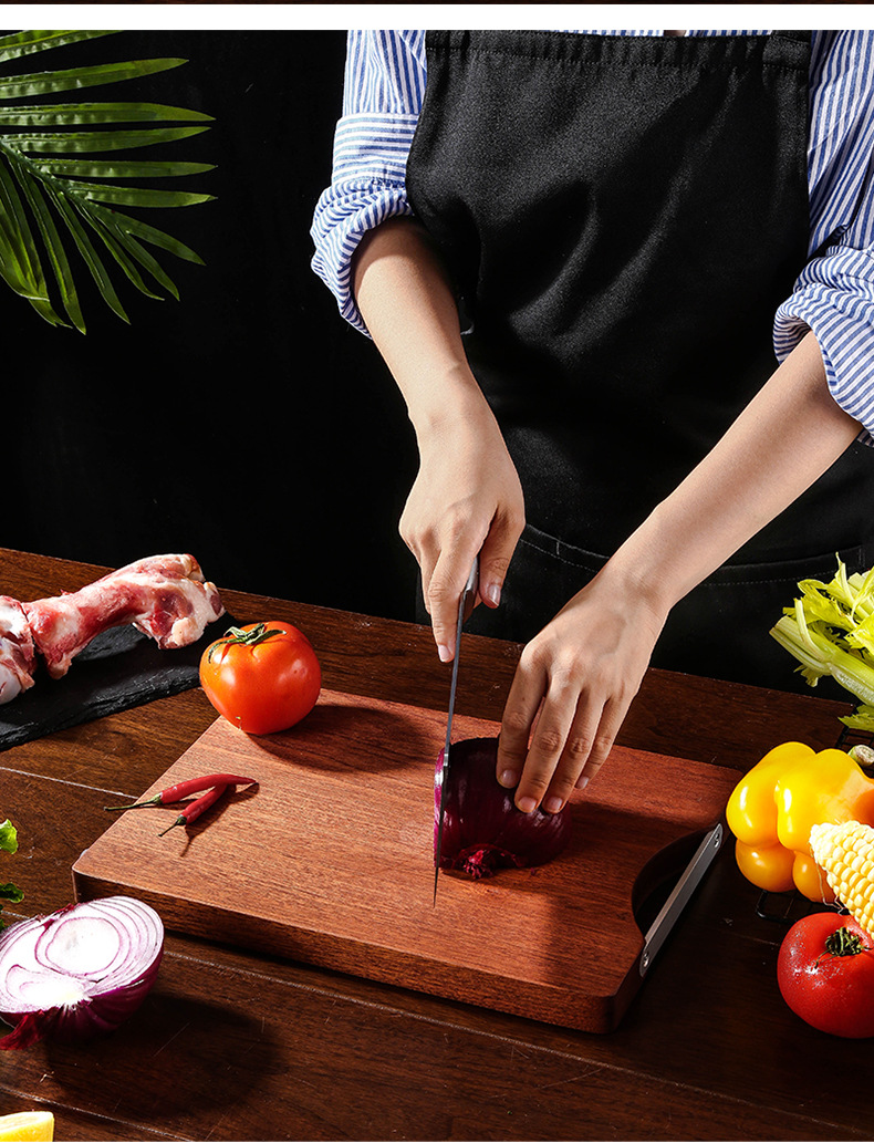 Solid Wood Ebony Whole Wood Household Antibacterial and Mildewproof Kitchen Chopping Board Vegetable Cutting Board Dual-Use Cutting Board Solid Wood Ebony Whole Wood Household Antibacterial and Mildewproof Kitchen Chopping Board Vegetable Cutting Board Dual-Use Cutting Board