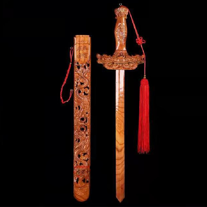Wholesale Feicheng Peach Wood Sword Peach Wood Crafts Peach Wood Sword Dagger Peach Wood Home Decorative Pendant Gift Wood Carving