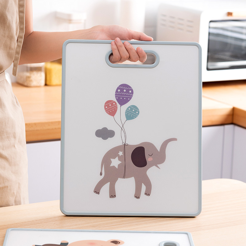 Plastic Cutting Board Thickened Kitchen Household Cutting Board Chopping Board for Fruits Dormitory Cartoon Creative Cutting Board Baby Food Supplement Cutting Board