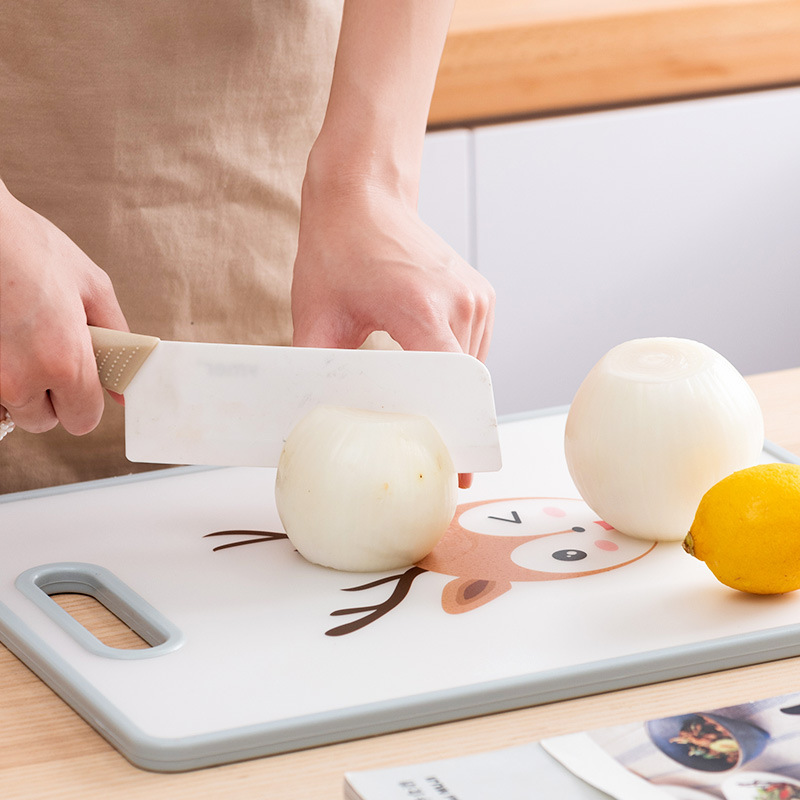 Plastic Cutting Board Thickened Kitchen Household Cutting Board Chopping Board for Fruits Dormitory Cartoon Creative Cutting Board Baby Food Supplement Cutting Board