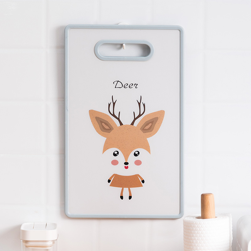 Plastic Cutting Board Thickened Kitchen Household Cutting Board Chopping Board for Fruits Dormitory Cartoon Creative Cutting Board Baby Food Supplement Cutting Board