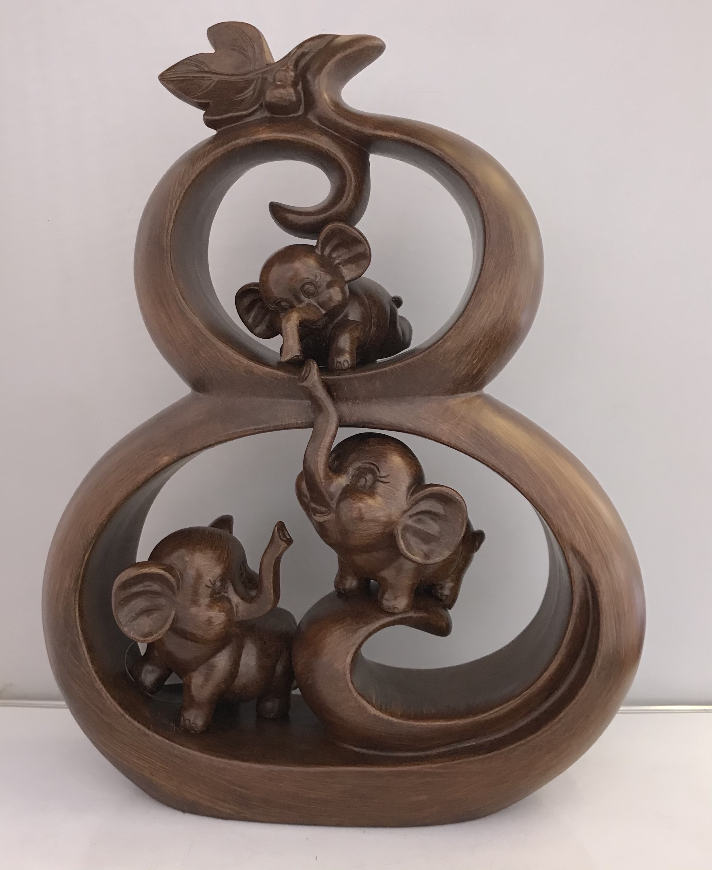 Resin Crafts Creative Wood Grain Gourd Elephant Home Decoration Decoration Living Room TV Cabinet Decoration