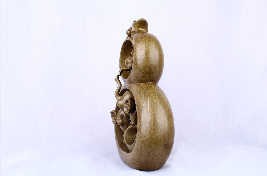 Resin Crafts Creative Wood Grain Gourd Elephant Home Decoration Decoration Living Room TV Cabinet Decoration Resin Crafts Creative Wood Grain Gourd Elephant Home Decoration Decoration Living Room TV Cabinet Decoration