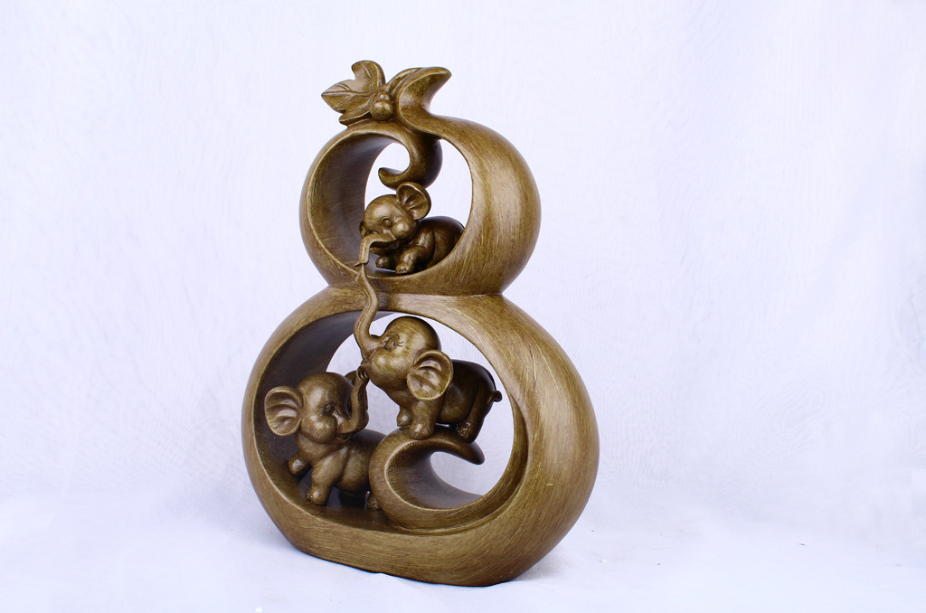 Resin Crafts Creative Wood Grain Gourd Elephant Home Decoration Decoration Living Room TV Cabinet Decoration Resin Crafts Creative Wood Grain Gourd Elephant Home Decoration Decoration Living Room TV Cabinet Decoration