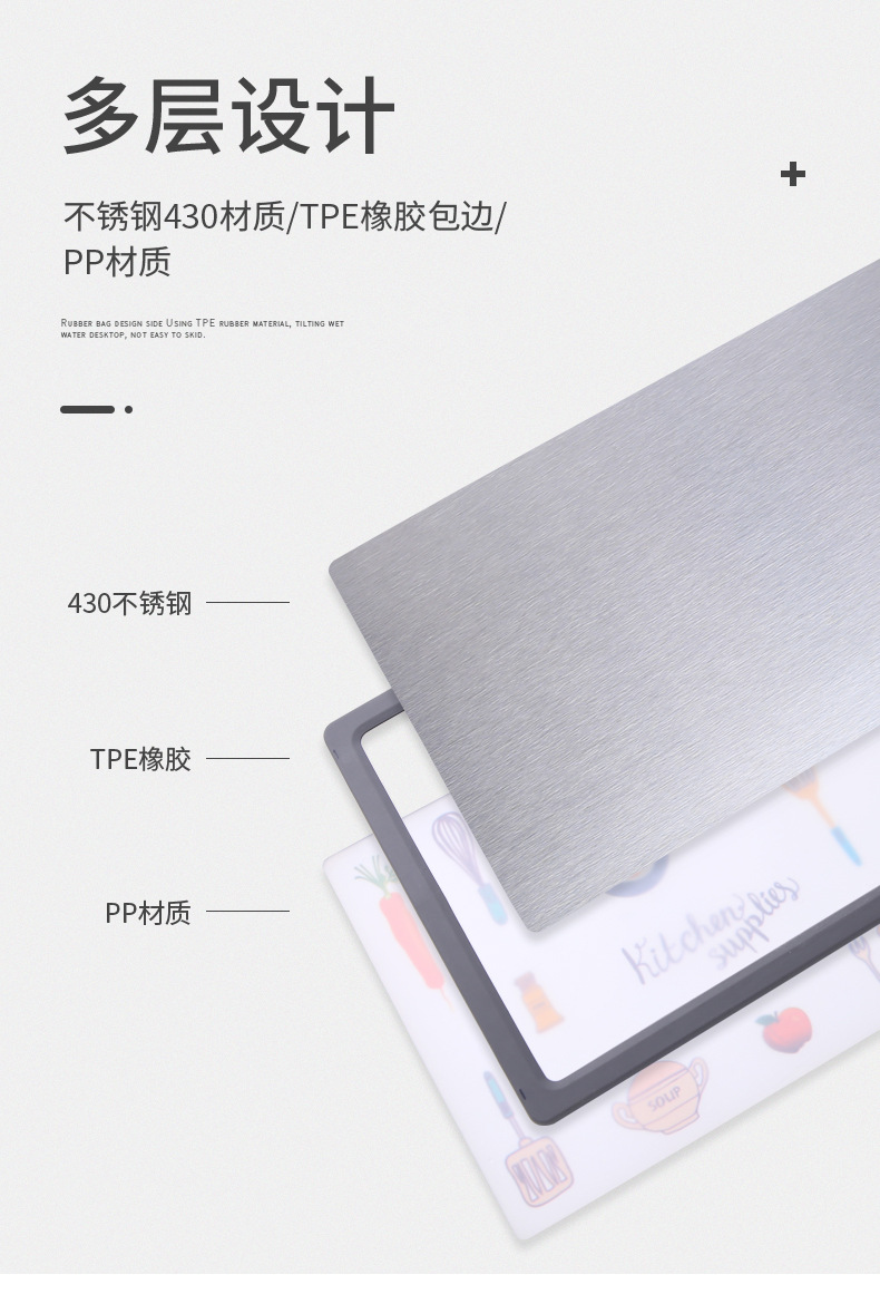 New Household Stainless Steel Chopping Board Vegetable Cutting Fruit Rolling Pp Plastic Spill-Proof Sink Double-Sided Chopping Board Wholesale New Household Stainless Steel Chopping Board Vegetable Cutting Fruit Rolling Pp Plastic Spill-Proof Sink Double-Sided Chopping Board Wholesale