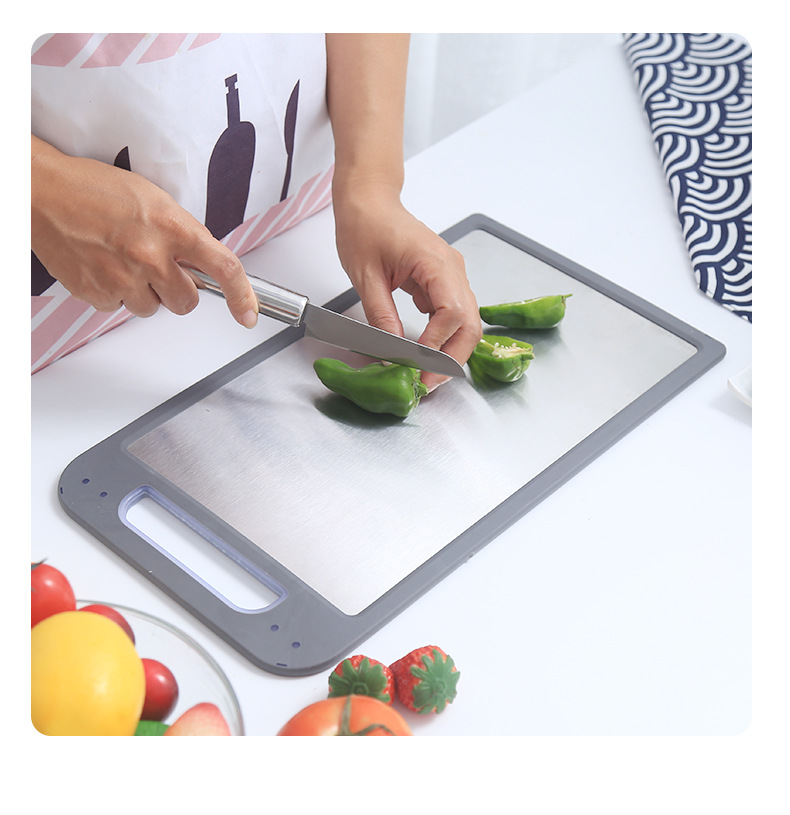 New Household Stainless Steel Chopping Board Vegetable Cutting Fruit Rolling Pp Plastic Spill-Proof Sink Double-Sided Chopping Board Wholesale New Household Stainless Steel Chopping Board Vegetable Cutting Fruit Rolling Pp Plastic Spill-Proof Sink Double-Sided Chopping Board Wholesale