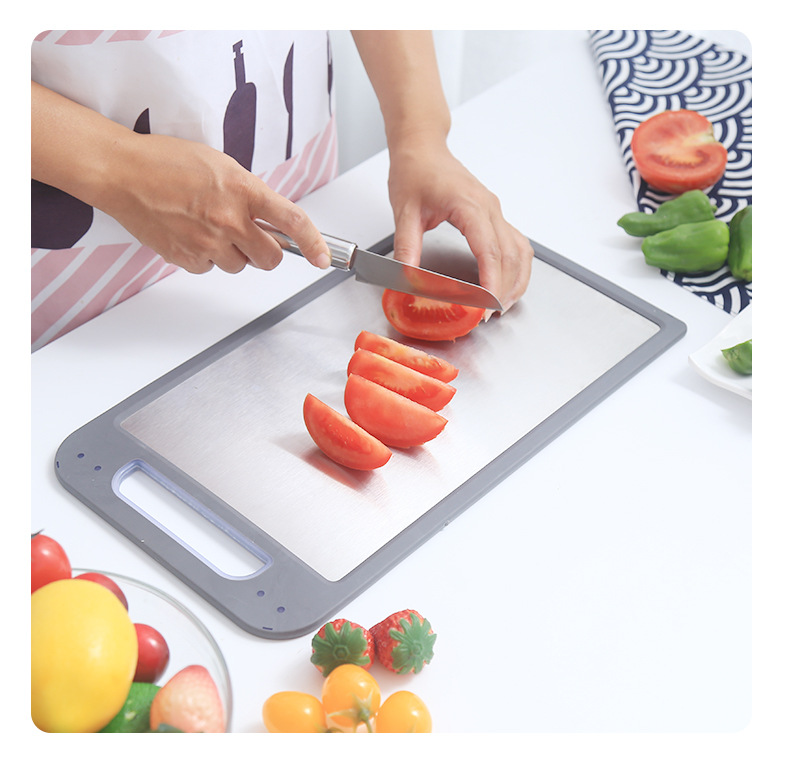 New Household Stainless Steel Chopping Board Vegetable Cutting Fruit Rolling Pp Plastic Spill-Proof Sink Double-Sided Chopping Board Wholesale New Household Stainless Steel Chopping Board Vegetable Cutting Fruit Rolling Pp Plastic Spill-Proof Sink Double-Sided Chopping Board Wholesale