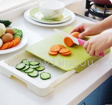 The drawer type storage block kitchen multifunctional double board chopping board antibacterial plastic chopping board The drawer type storage block kitchen multifunctional double board chopping board antibacterial plastic chopping board
